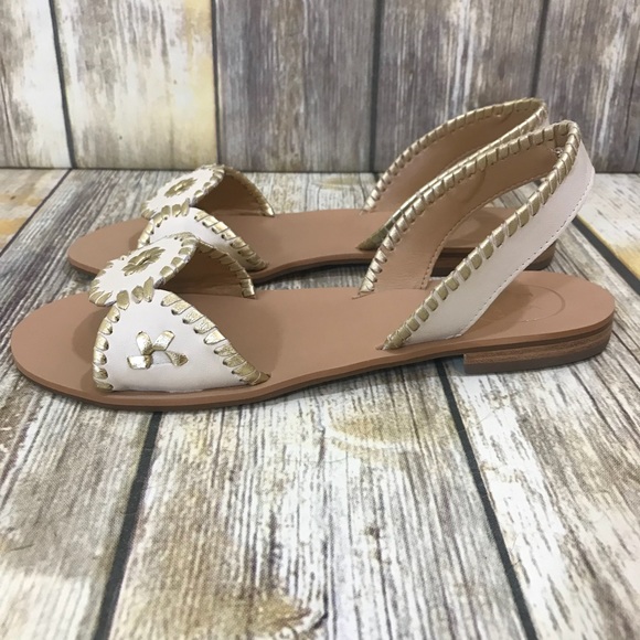 Jack Rogers Gold Sandals NWOT - Picture 4 of 5